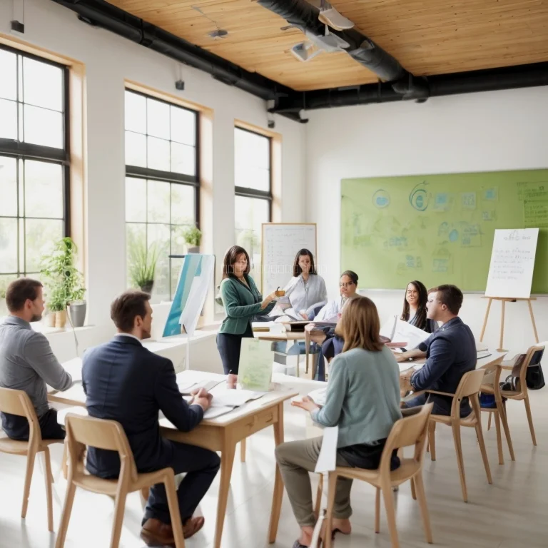 Workshop facilitator guiding mindfulness practice